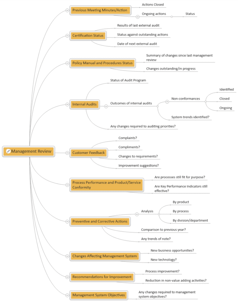 Management Review Mind Map Mindgenius